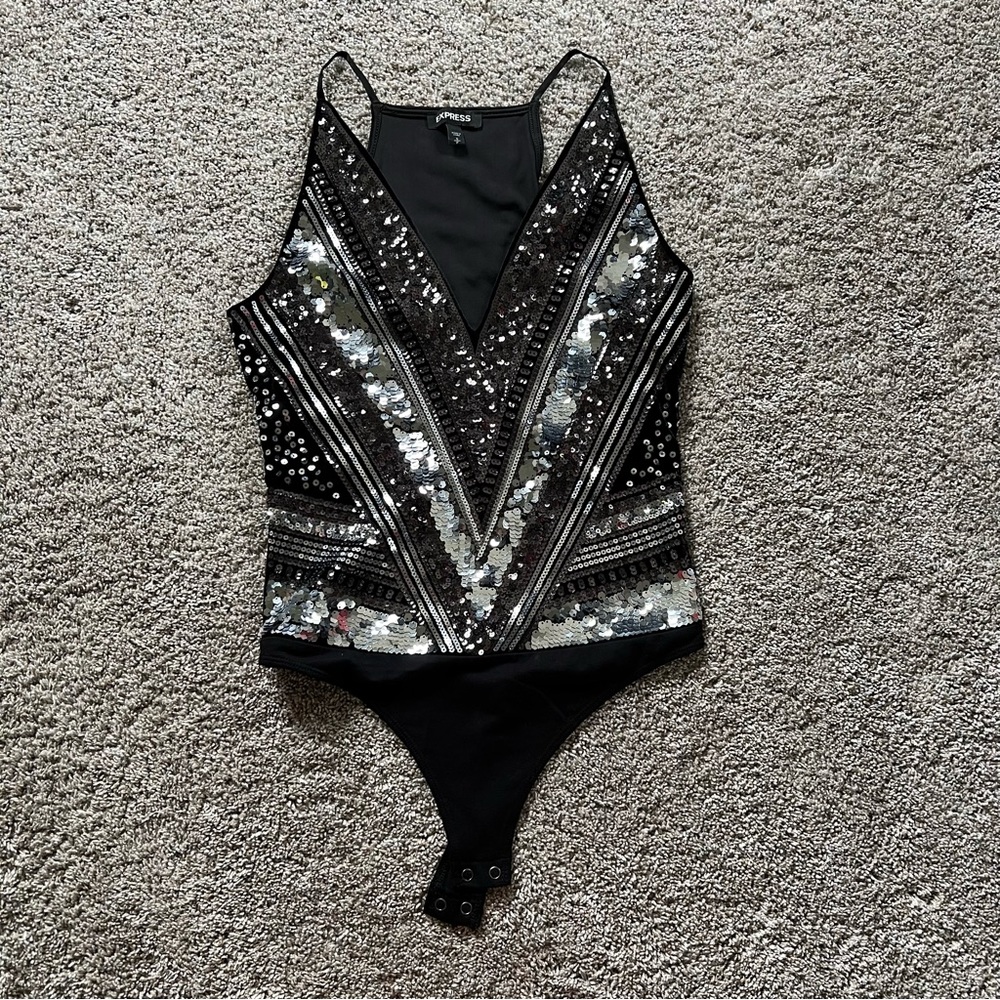 Glamour Deep V Neck Bodysuit